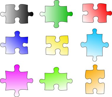 renkli puzzle parçaları