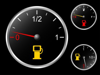 Car's fuel gauge clipart