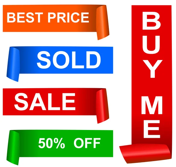 Färg försäljning klistermärke set — Stockfoto
