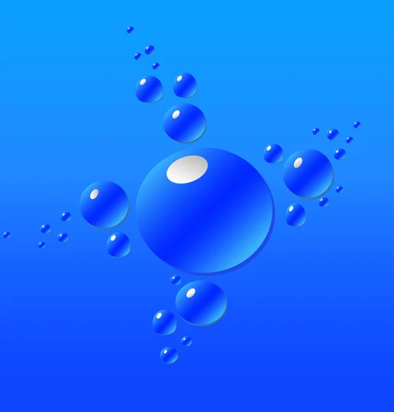 Drops on blue background — Stock Photo, Image