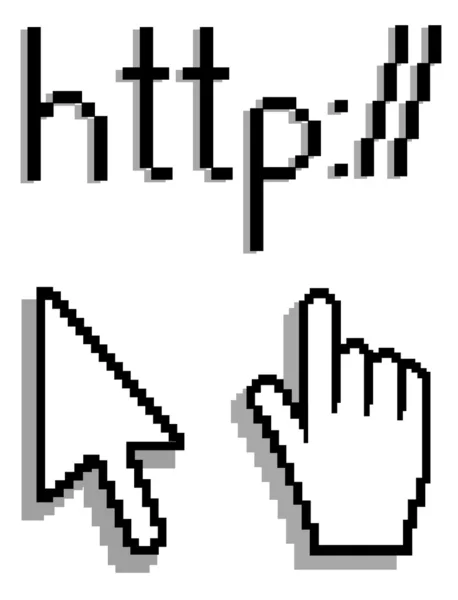 Hand and arrow cursor — Stock Photo, Image