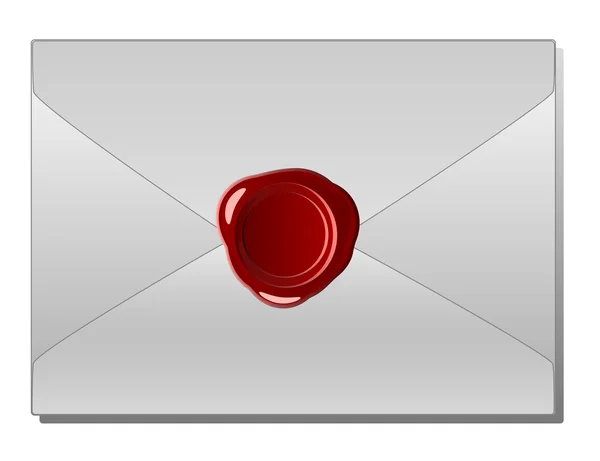 Envelope com selo de cera — Fotografia de Stock
