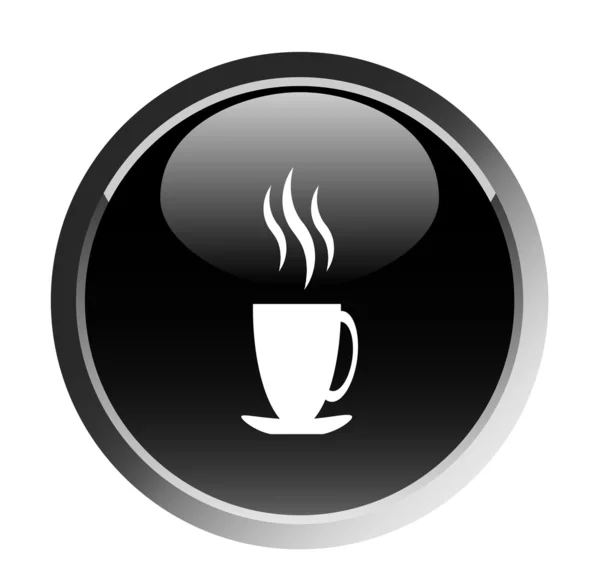뜨거운 커피 버튼 — 스톡 사진