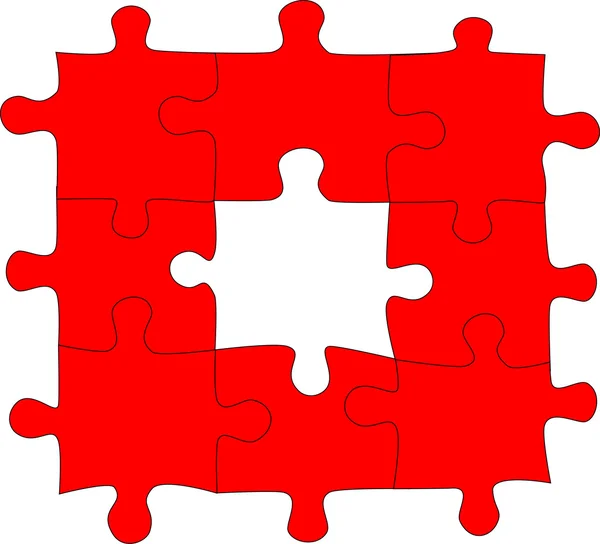 Red Puzzles — Stock Photo, Image