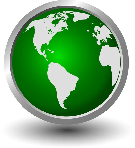 Kontinente auf einer grünen Kugel — Stockfoto