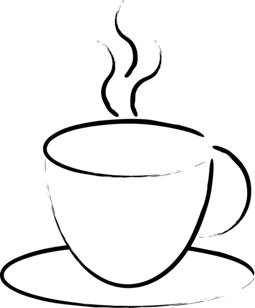 뜨거운 커피를 그린 — 스톡 사진