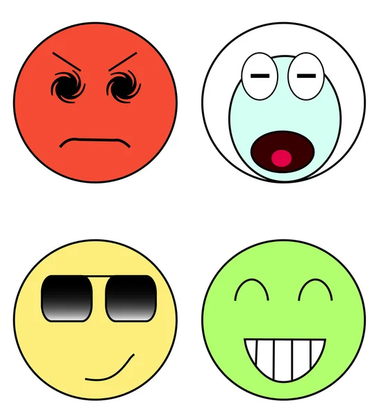 Set van emoticons — Stockfoto
