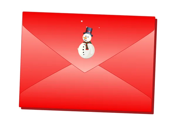 Roter Weihnachts-Umschlag — Stockfoto