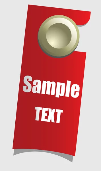 Handle door with sample text — Stock Photo, Image