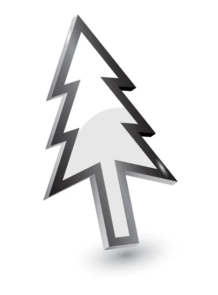 Punteros de flecha del ratón, Versión árbol de Navidad — Archivo Imágenes Vectoriales