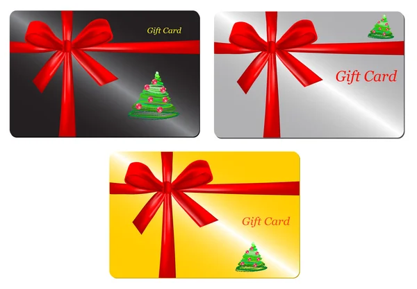 Christmas gift card (as present) — Stock Vector