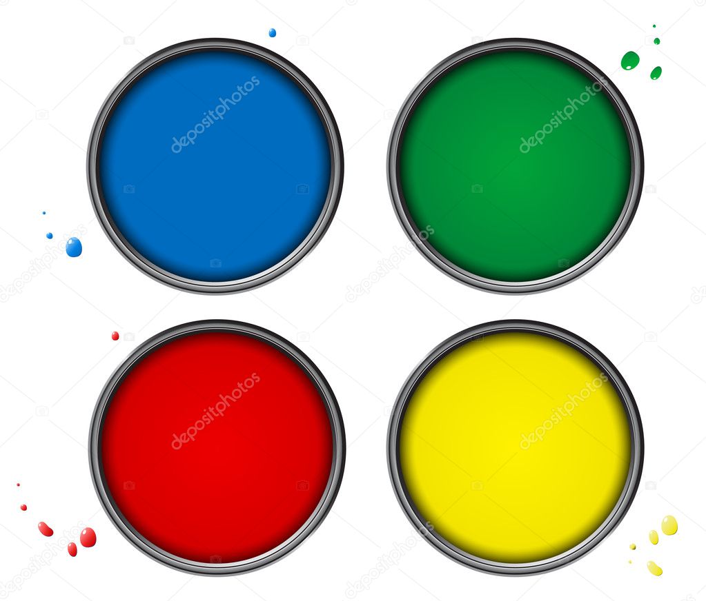 Four color piant cans