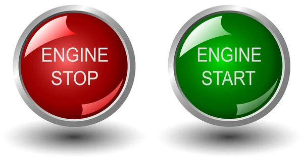 赤と緑の電源ボタン — ストック写真