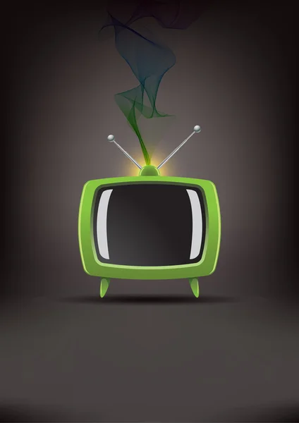 Cartaz abstrato com a TV —  Vetores de Stock