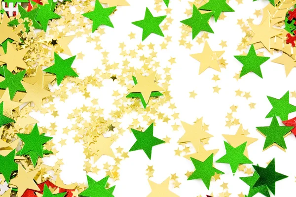 Рождественские звезды на белом фоне — стоковое фото