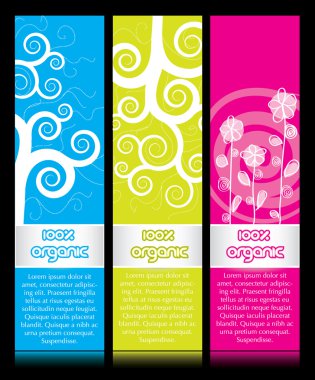 Vertical banner ads clipart