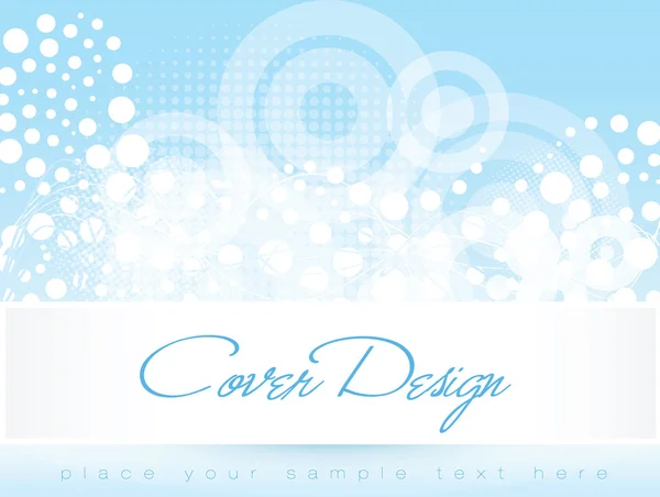 Blaues Cover-Design mit Beispieltext im Vektorformat — Stockvektor