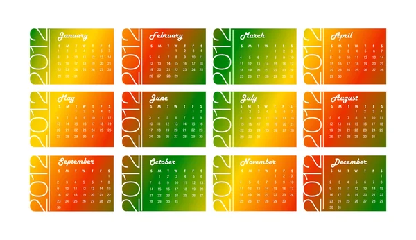 2012 calendar — Stock Vector