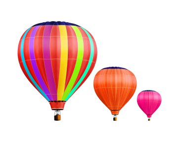 Air-balloons with path clipart