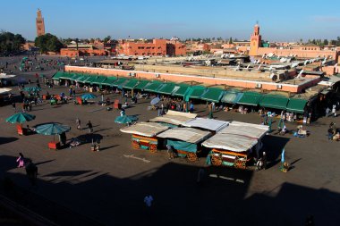 Daarm al Fina, main square in Marrakech, Morocco clipart