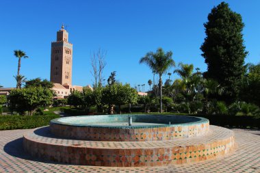 Koutoubia mosque in Marrakech, Morocco clipart