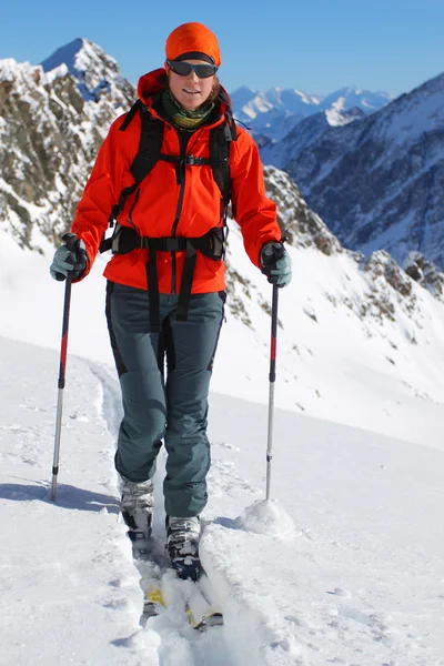 Skitouren im Hochgebirge — Stockfoto