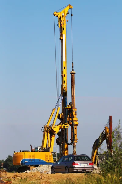 stock image Drilling construction machinery