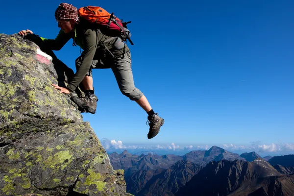 Spannende alpinisme — Stockfoto