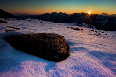 Sunrise in the mountains, Hohe Tauern clipart