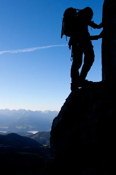 Alpin klättring — Stockfoto