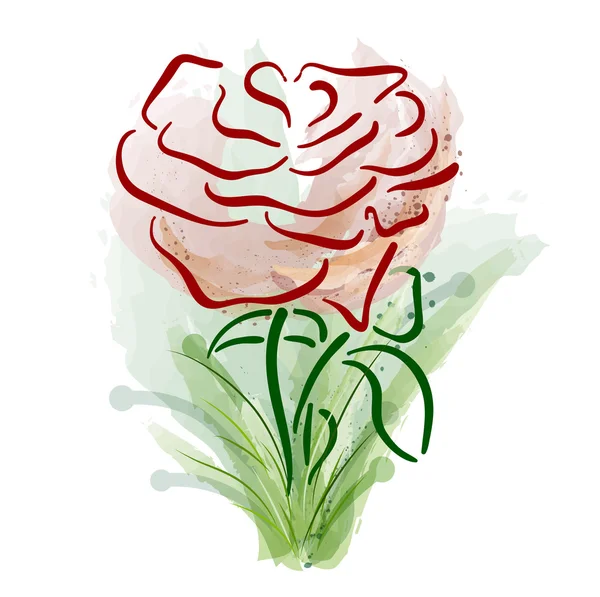 Rose abstrait — Image vectorielle