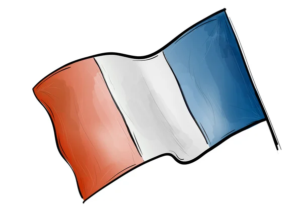 Flagga france — Stock vektor