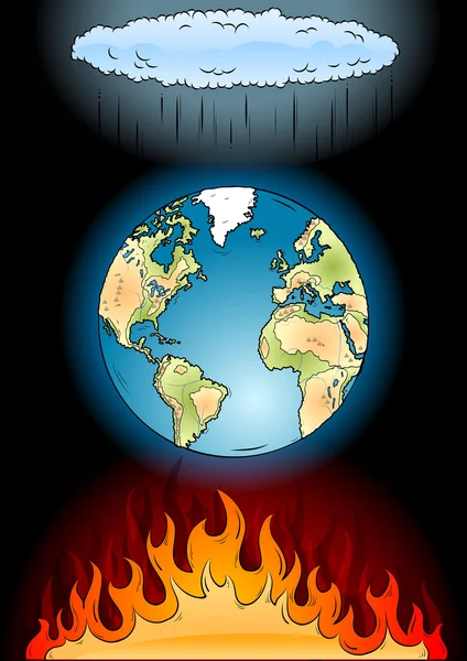 Globale Erwärmung — Stockvektor