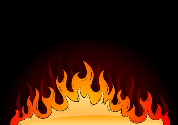 Hot flames — Stock Vector