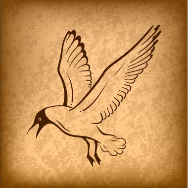 Flying bird clipart