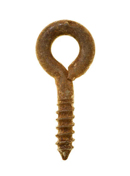 Изолированный старый ключ — стоковое фото