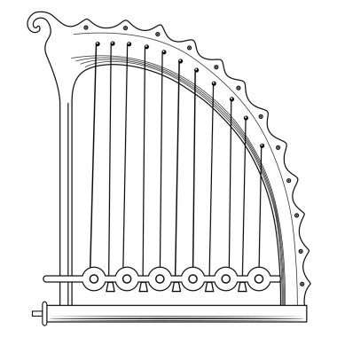 Antique Greek Lyra - vector clipart