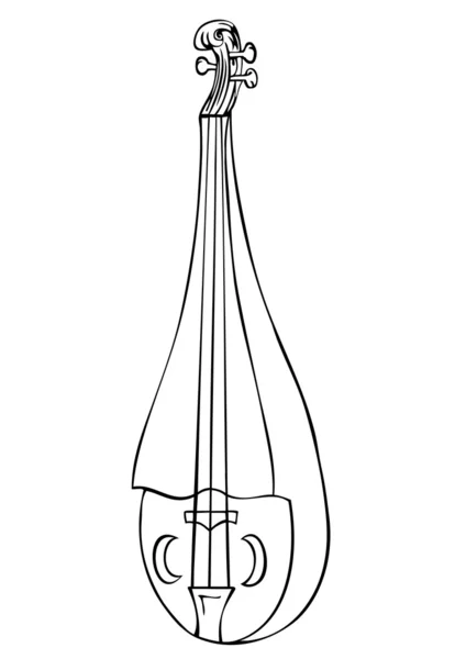 Лира - средневековый струнный инструмент - вектор — стоковый вектор