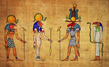 Egyptian gods and goddess clipart