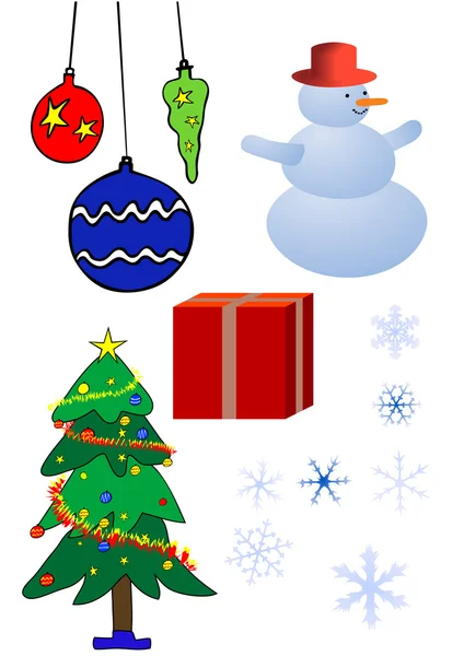 Various Christmas design elements - vector — Stock Vector