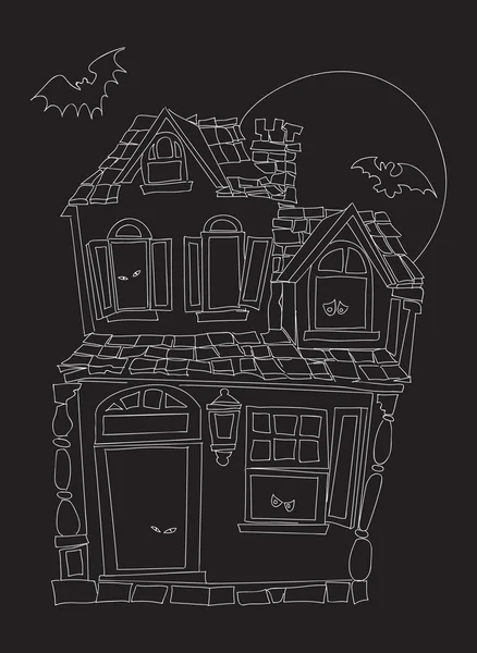 Maison effrayante — Image vectorielle