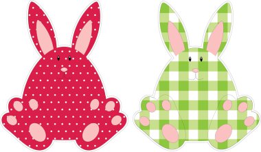 Cute bunnies clipart