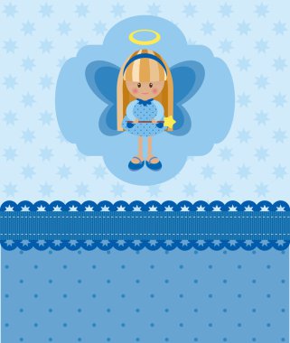 Blue blank card clipart