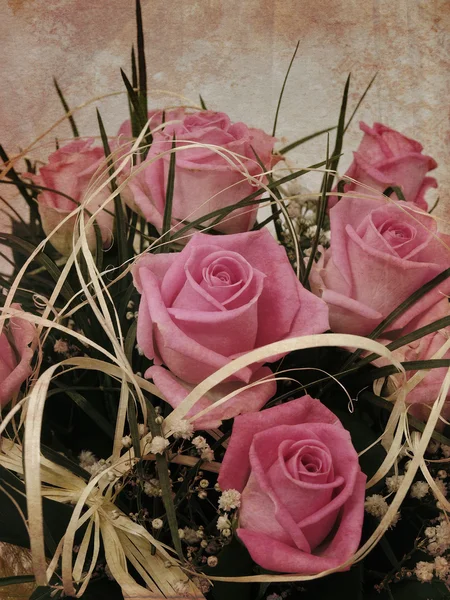 Rosas rosa texturizadas — Fotografia de Stock