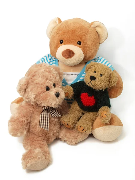 Teddy bears familie — Stockfoto