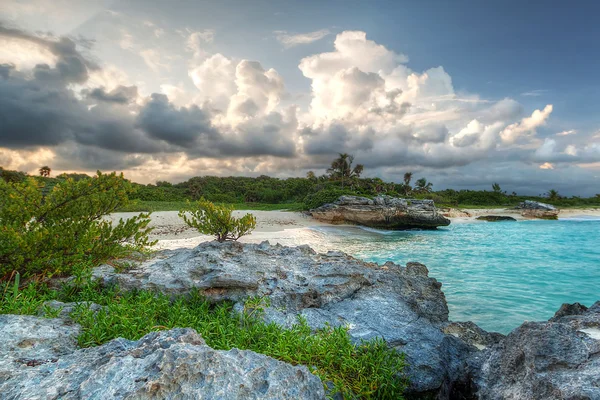 카리브 해에서 멋진 석양 — 스톡 사진