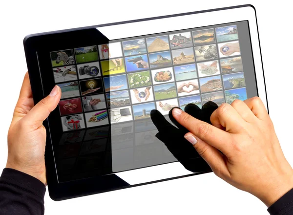 Multimedialny tablet — Zdjęcie stockowe