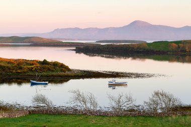 Mulranny bay at sunset clipart