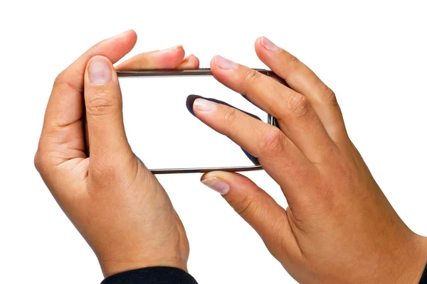 Teléfono inteligente con pantalla en blanco — Foto de Stock