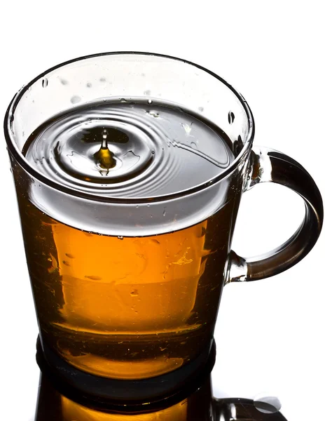 Šálek čaje s logem — Stock fotografie